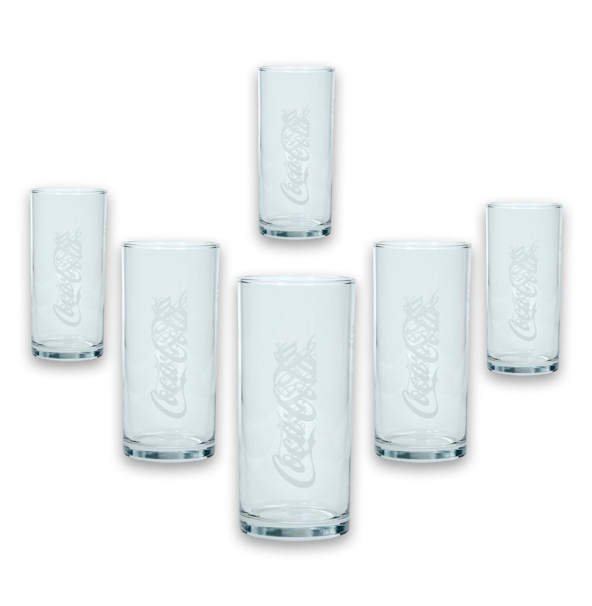 12x Coca Cola Softdrinks Glas 0,4l Longdrink Glas Wave