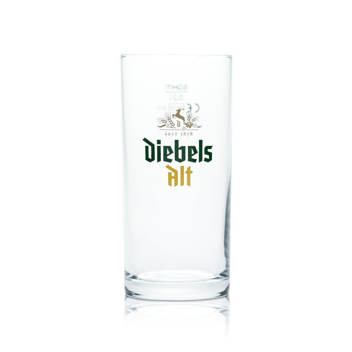 12x Diebels Glas 0,2l Alt Bier Becher Stange Pokal Gläser Brauerei Gastro Eiche – Ansicht 2