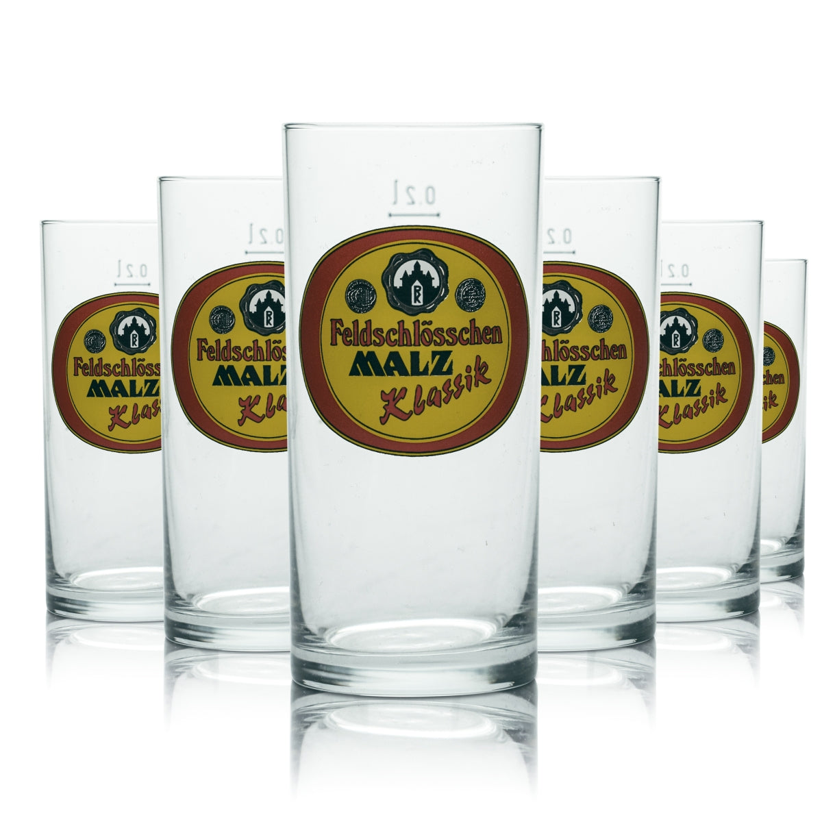 12x Feldschlösschen Glas 0,2l Willi Becher Stange Tumbler Gläser Malz Bier Pils