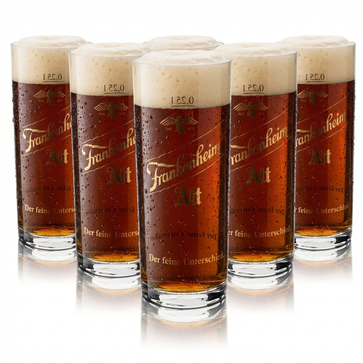 12x Frankenheim Alt Bier Glas 0,25l Koelner Stange Becher Gläser Beer Kölsch