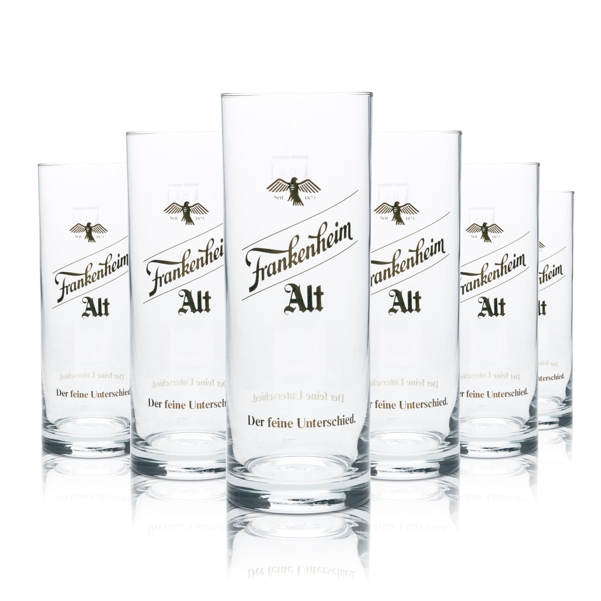 12x Frankenheim Bier Glas 0,4l Alt Stange Becher Gläser Brauerei Gastro Craft