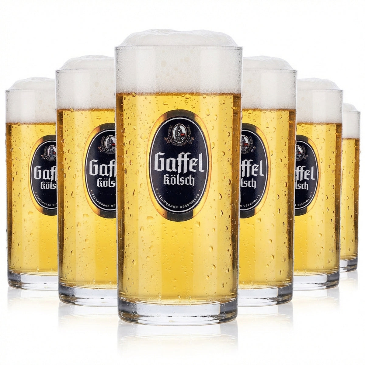 12x Gaffel Bier Glas 0,1l Becher/Stange Biergläser Tastingglas Probierglas