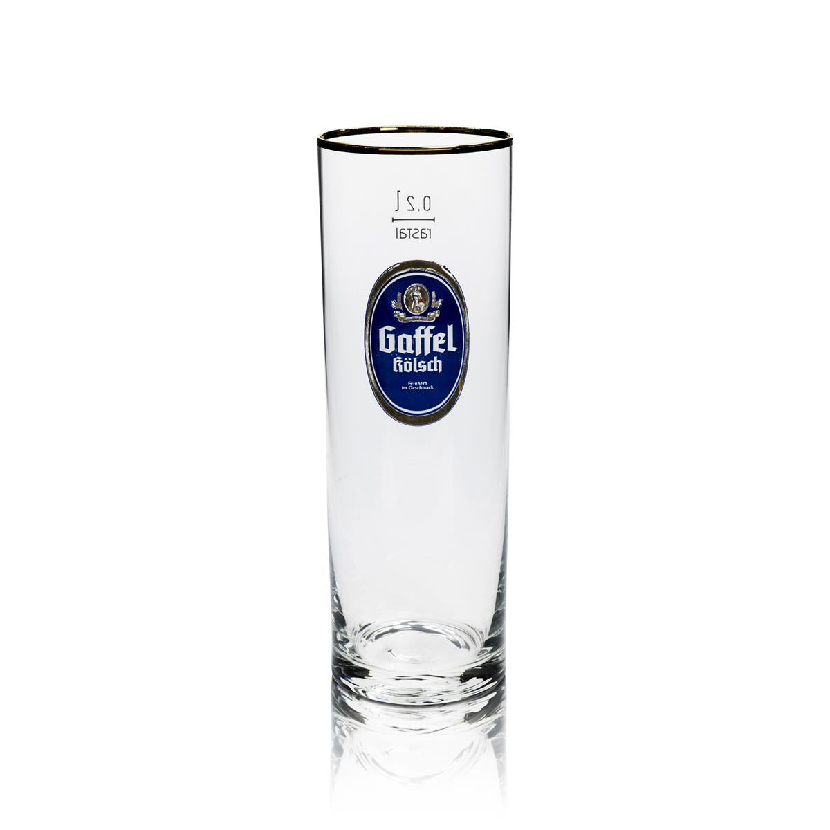 12x Gaffel Kölsch Bier Glas 0,2l mit Goldrand Rastal – Ansicht 2