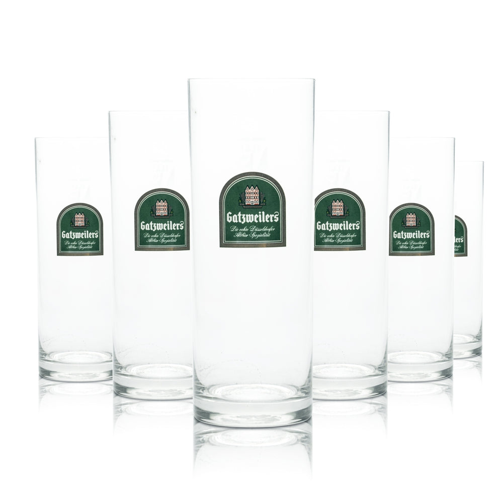 12x Gatzweilers Glas 0,4l Altbier Gläser Stange Becher Schlüssel Brauerei Gastro