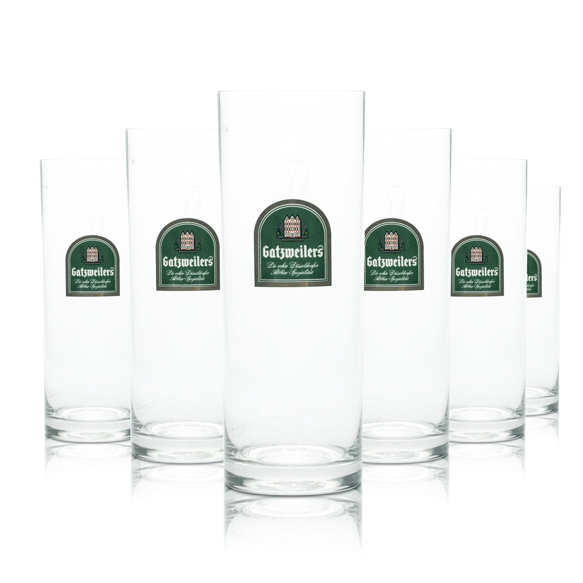 12x Gatzweilers Glas 0,4l Altbier Gläser Stange Becher Schlüssel Brauerei Gastro