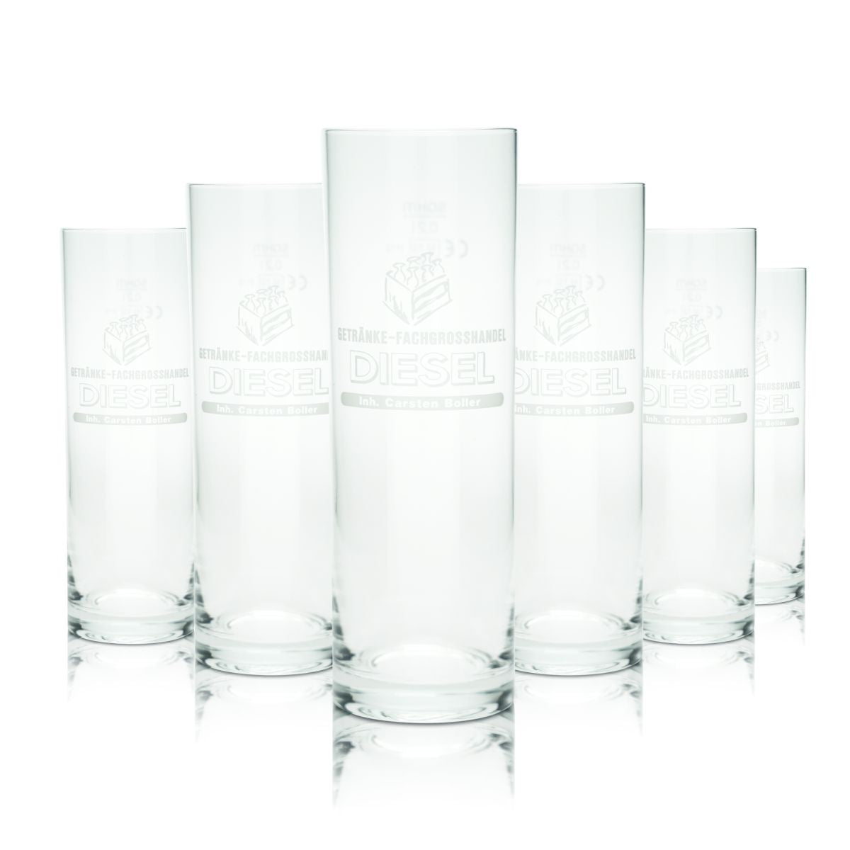 12x GFH Diesel Bierglas 0,2l Bierstange Kölschglas Gläser Set Highball Gläser