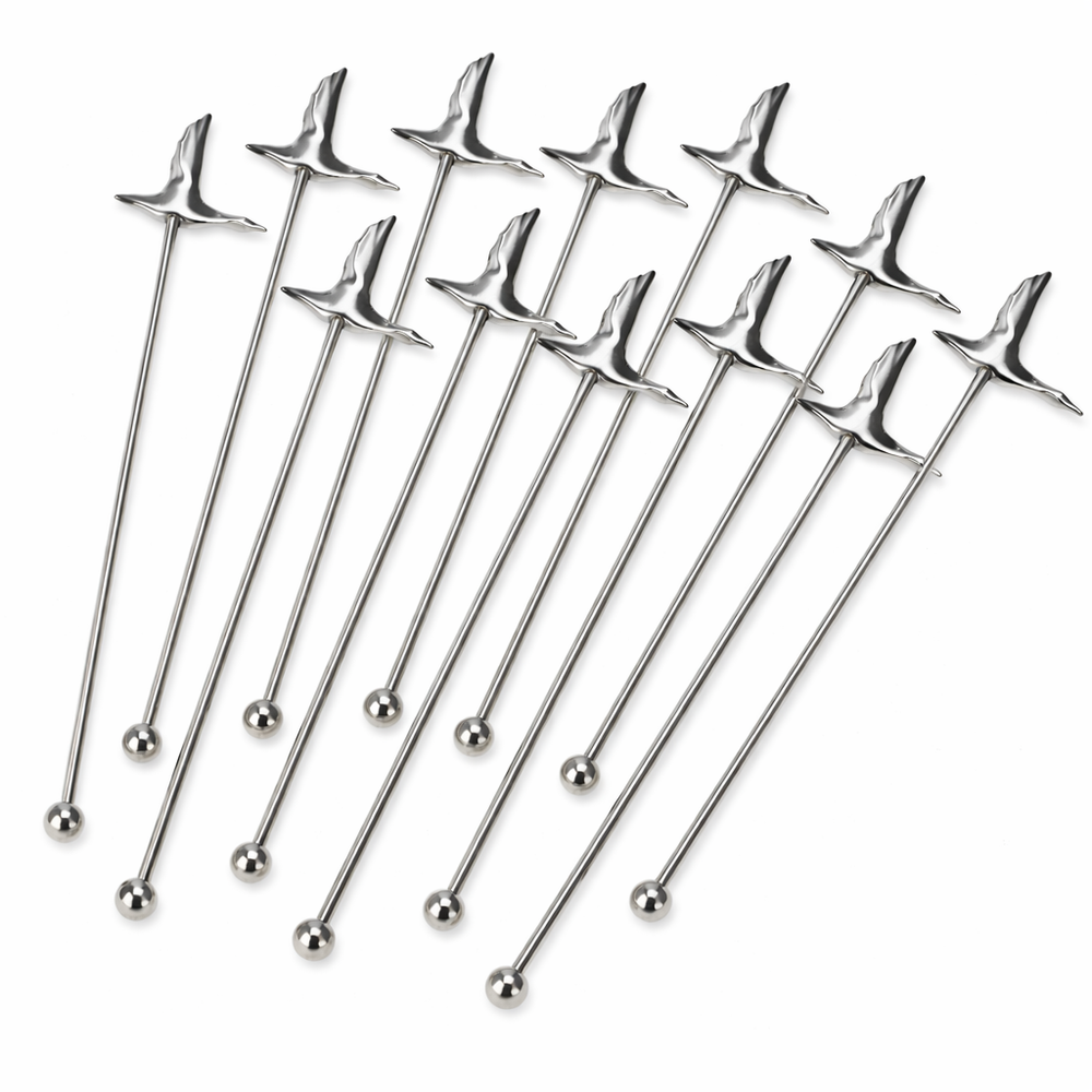 12x Grey Goose Vodka Edelstahl Stirrer "Gans"Umrührer Metall Barzubehör