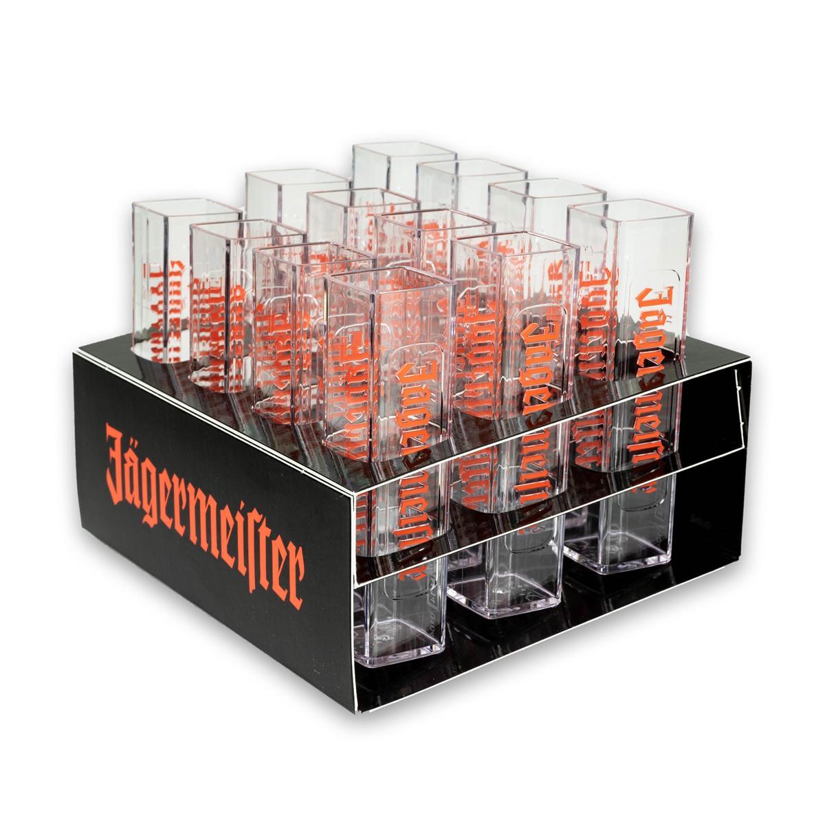 12x Jägermeister Likör Glas Tooter Acryl