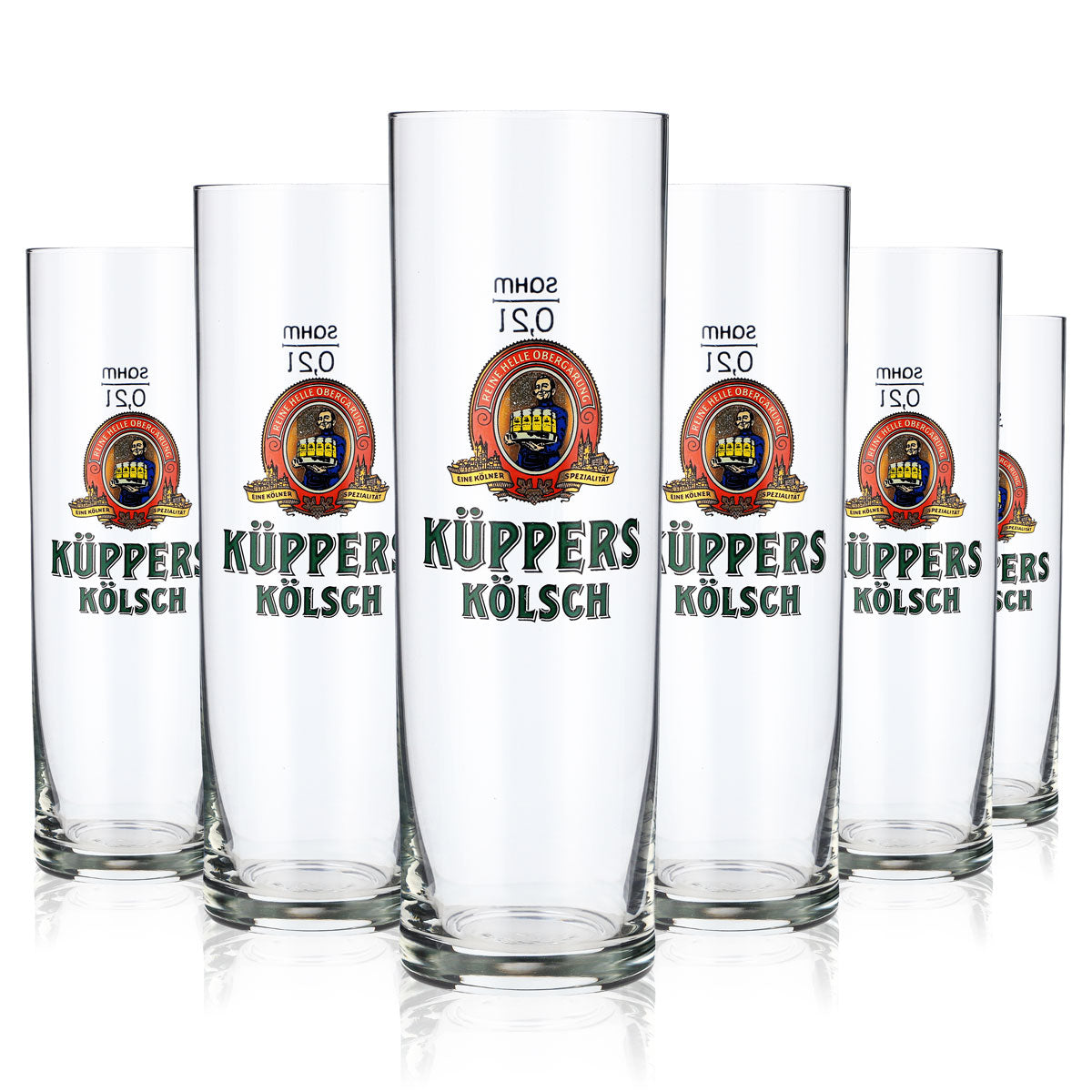 12x Küppers Kölsch Bier Glas 0,2l Gläser Kölschglas/Stange Sahm – Ansicht 2