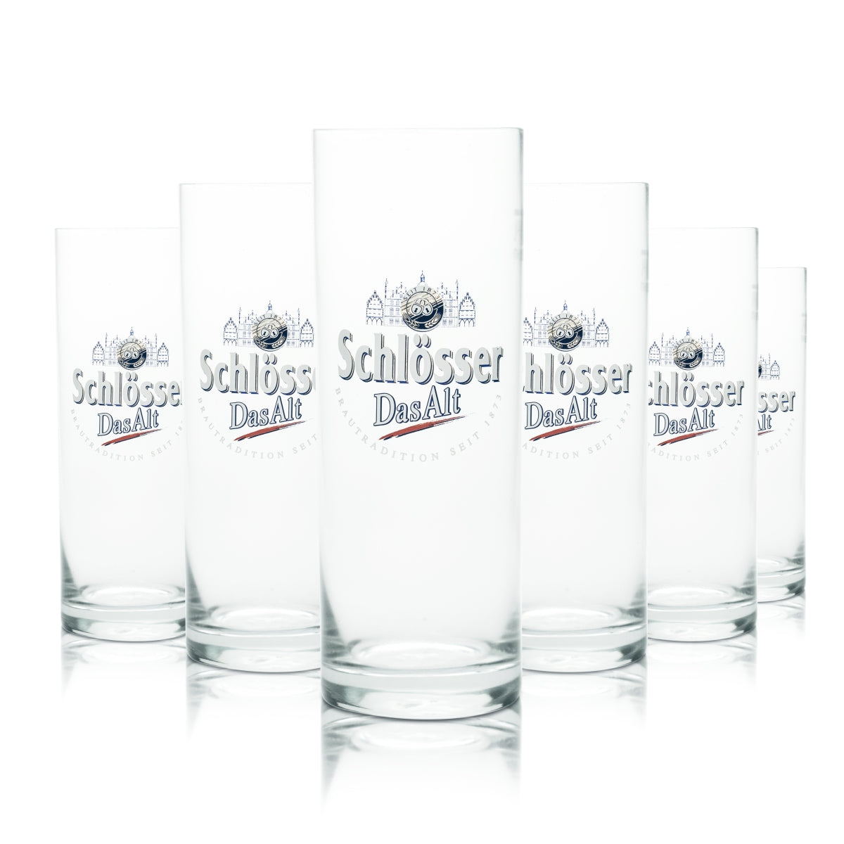 12x Schlösser Alt Bier Glas 0,4l Becher Stange Gläser Brauerei Gastro Kölsch