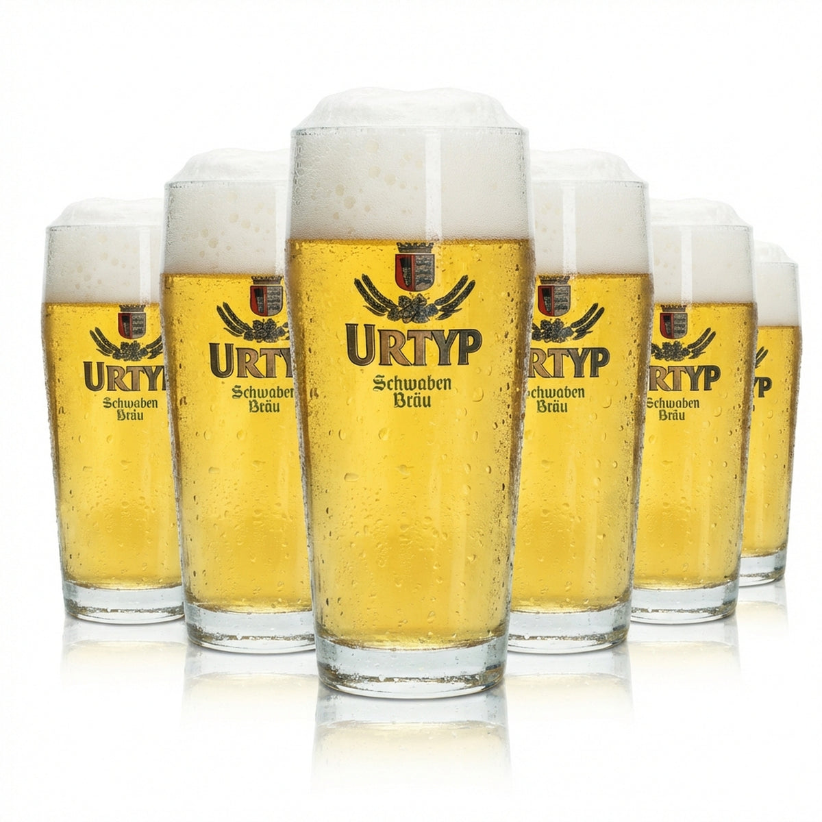 12x Schwaben Bräu Bier Glas 0,4l Willi Becher Urtyp Sahm Brauerei Gläser Beer