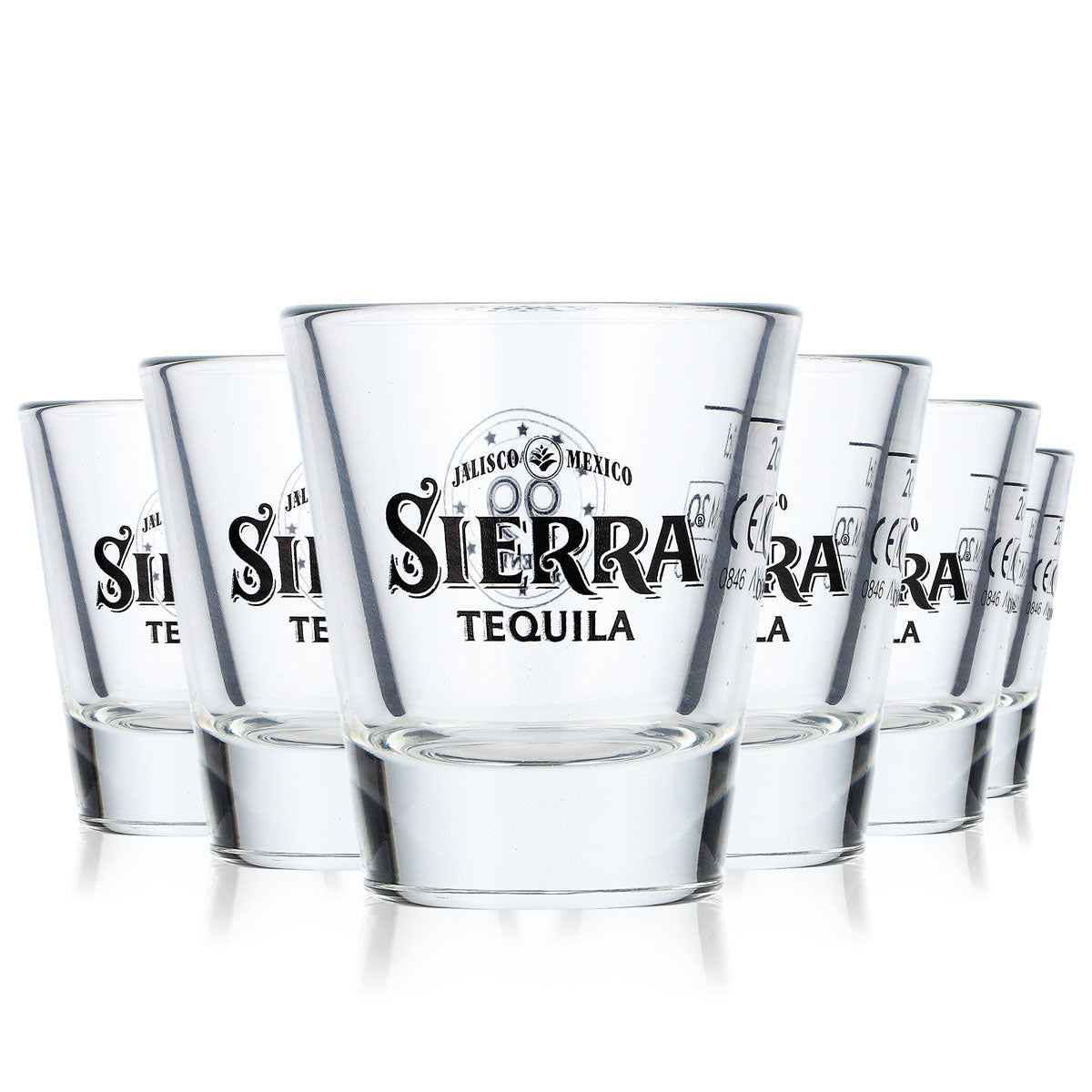 12x Sierra Tequila Tequila Shotglas 2cl Sonderedition "Bar 99 Cent" Vicrila