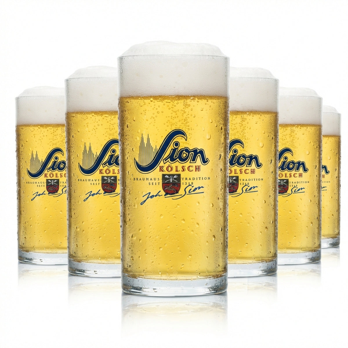 12x Sion Bier Glas 0,1l Kölsch Stange Tasting Gläser Probierglas Becher Willi