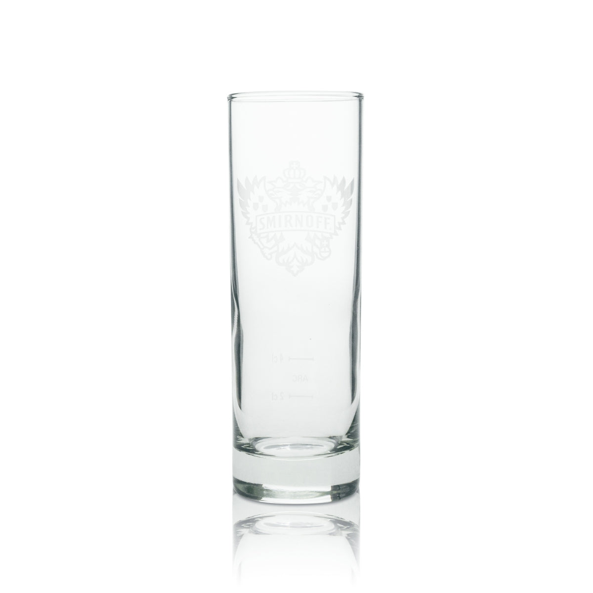 12x Smirnoff Vodka Glas Longdrink dünn weißes Logo 220ml – Ansicht 2