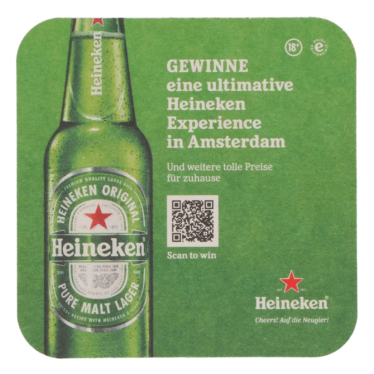 150x Heineken Bier Bierdeckel Untersetzer 9,3x9,3 cm "...dass es vegan ist?" – Ansicht 4