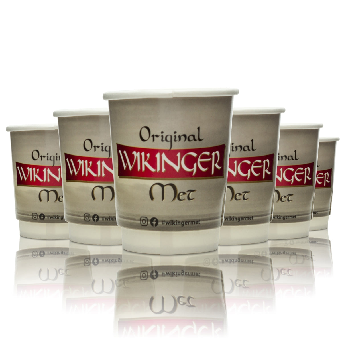 18x Wikinger Met Einwegbecher 0,2l Pappe Festival Party Heißgetränk Glühwein