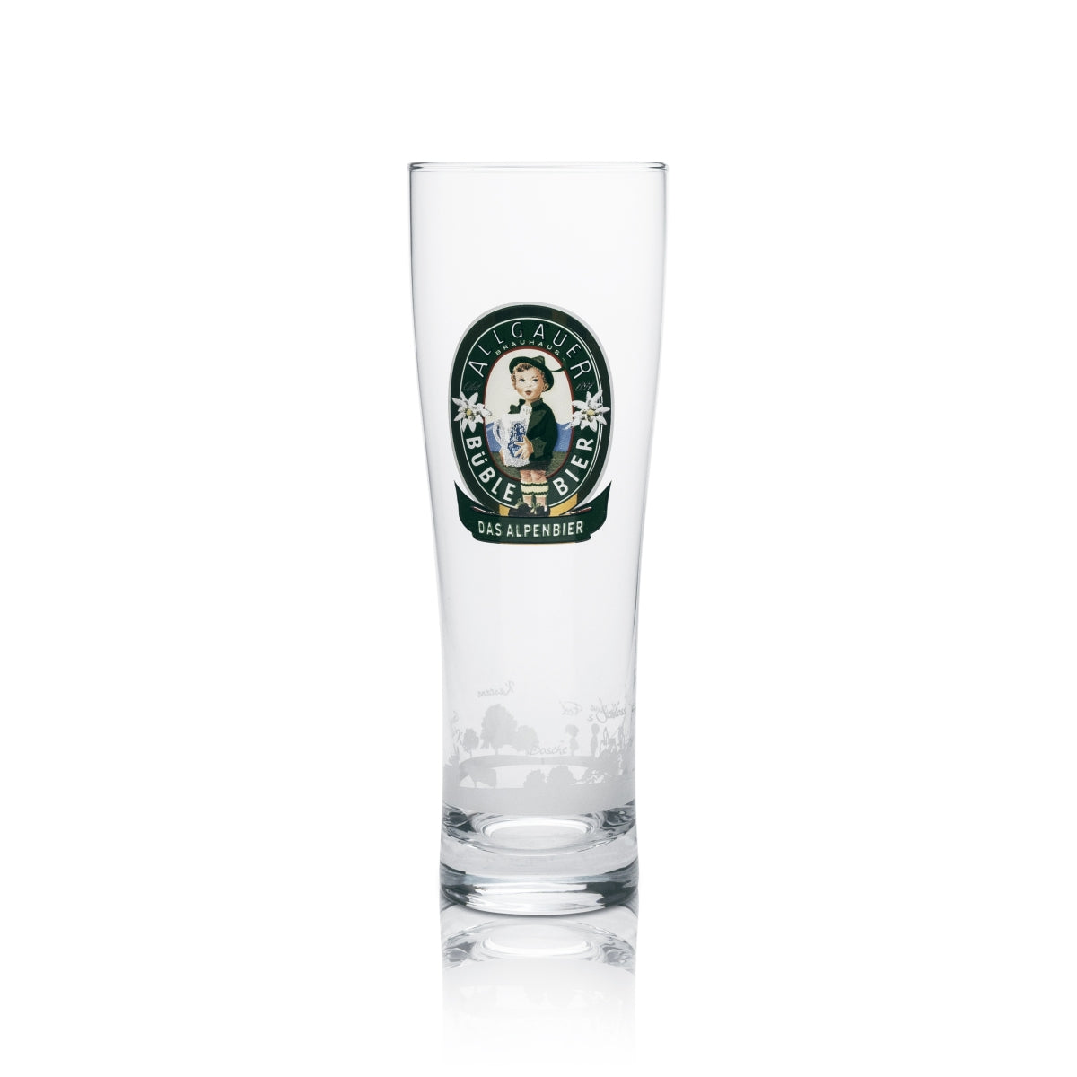 1x Allgäuer Büble Bier Glas Büble Sammlerglas 0,4l