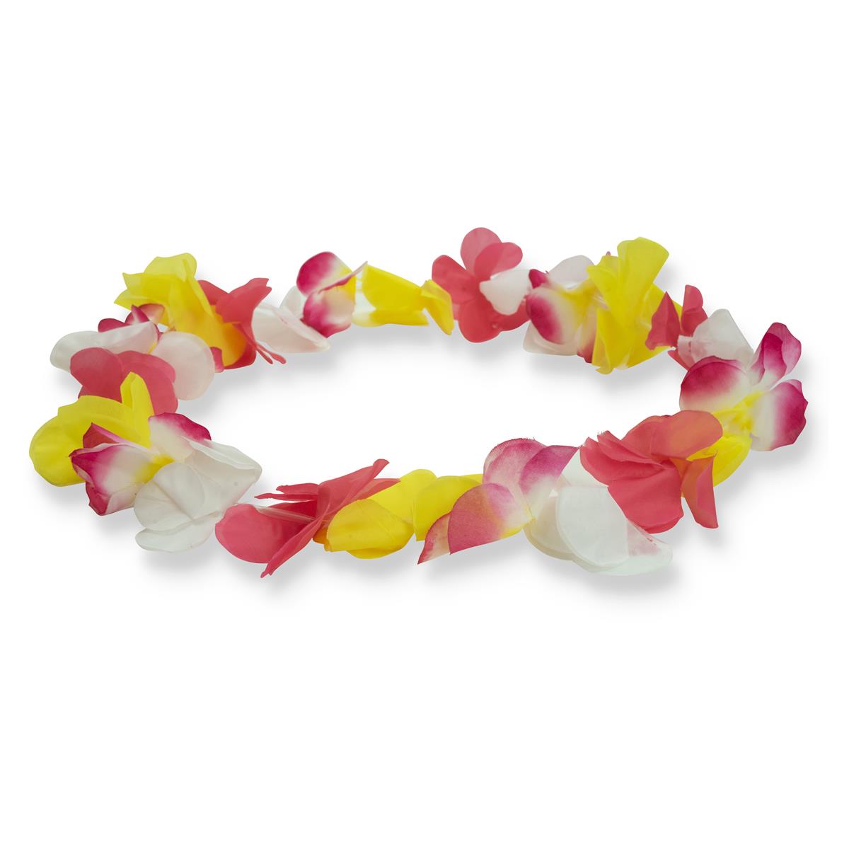 1x Aloha Blumenkette Hawaii gelb rose – Ansicht 2