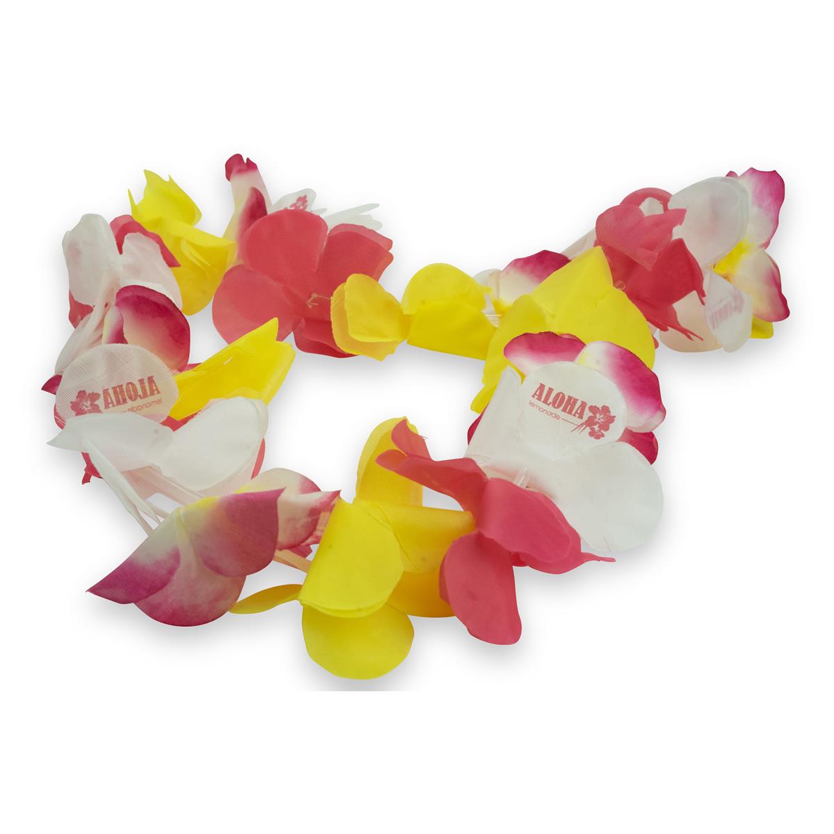 1x Aloha Blumenkette Hawaii gelb rose – Ansicht 3