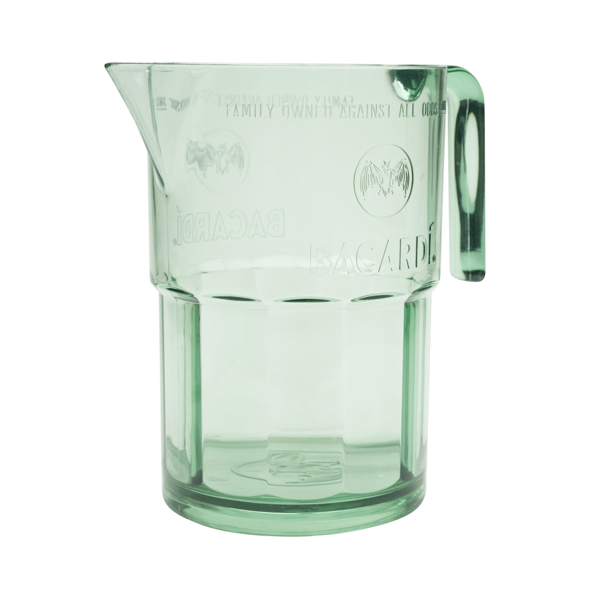 1x Bacardi Rum Glas Kunststoff Karaffe mit Henkel