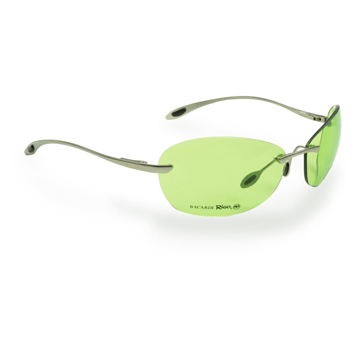 1x Bacardi Rum Sonnenbrille Rigo grün mit Hülle