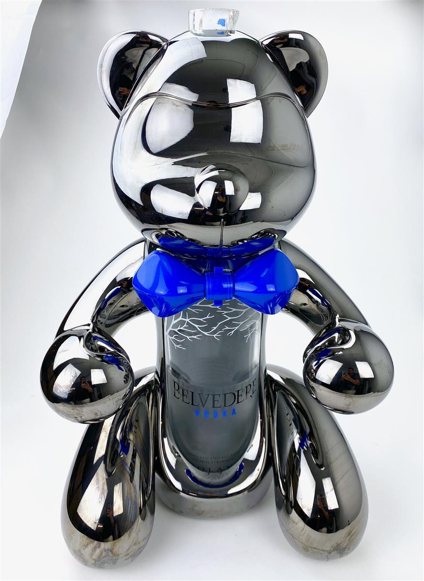 1x Belvedere Vodka Glorifier LED Bär Silber 3l