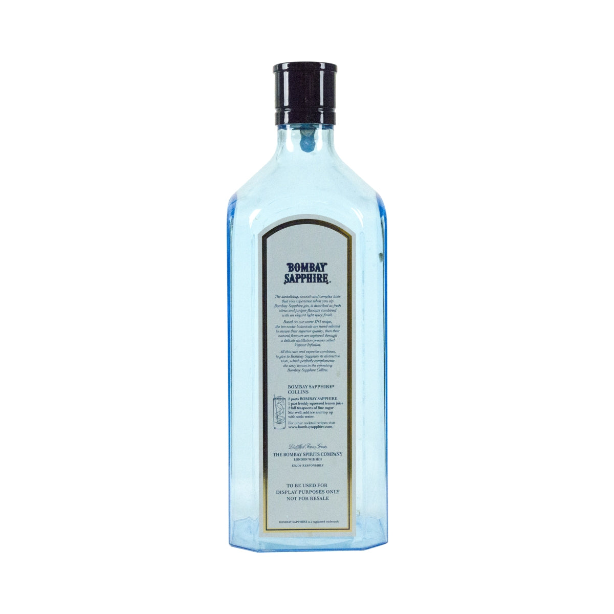 1x Bombay Sapphire Gin Showflasche 6l blau Plastik – Ansicht 2