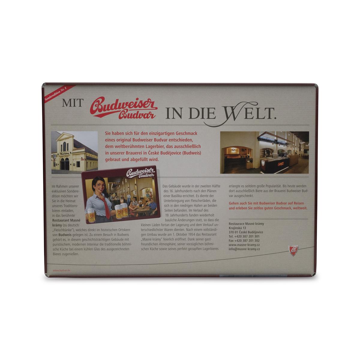 1x Budweiser Bier Blechschild Nr. 8 Wirtshaus 30x21 – Ansicht 2
