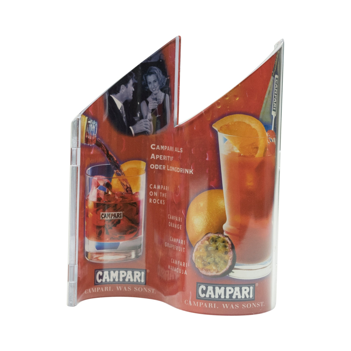 1x Campari Likör Tischaufsteller Display Wellig – Ansicht 3