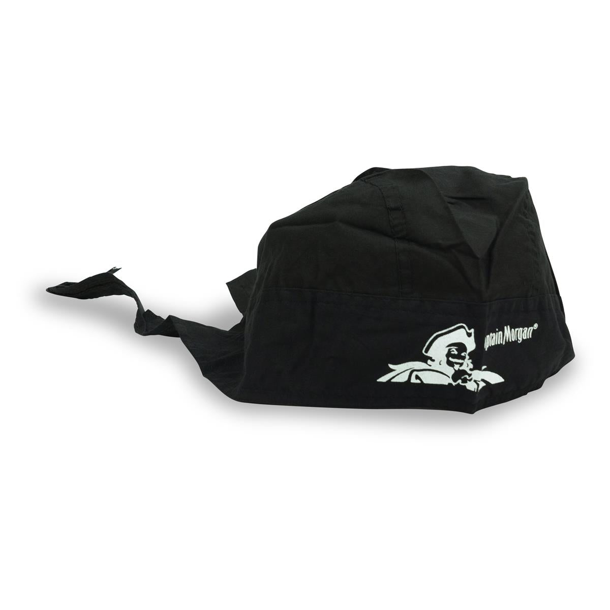 1x Captain Morgan Rum Mütze Piratentuch schwarz