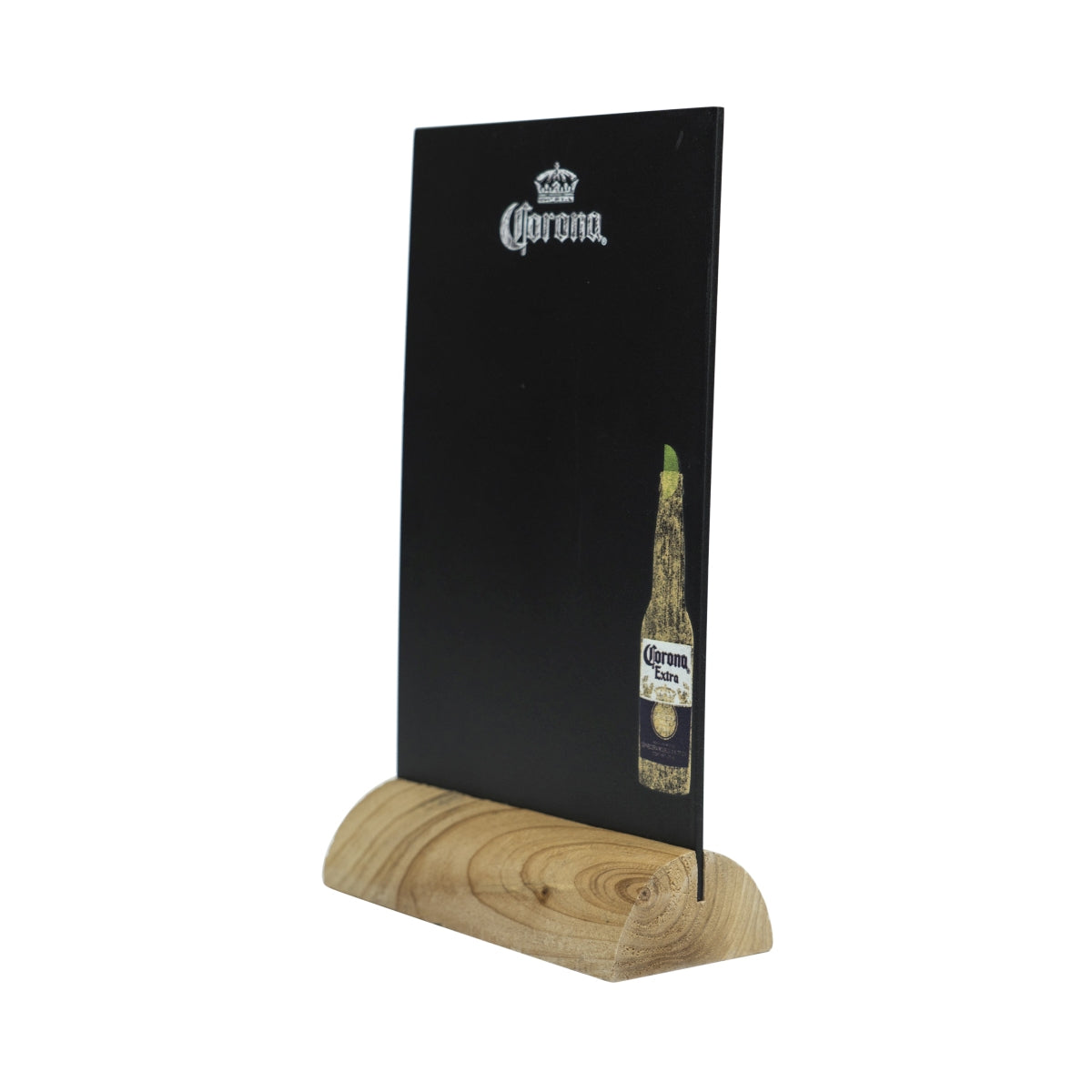 1x Corona Bier Tischaufsteller Kreidetafel klein Holzfuß mit Metallklammern – Ansicht 3