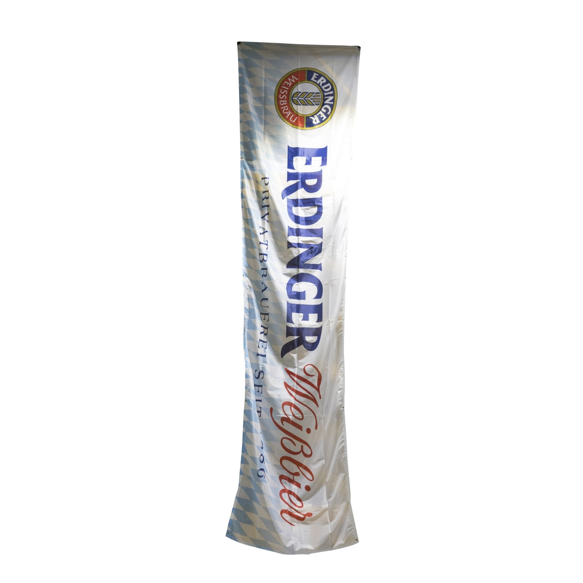 1x Erdinger Bier Fahne Weißbier Hellblau