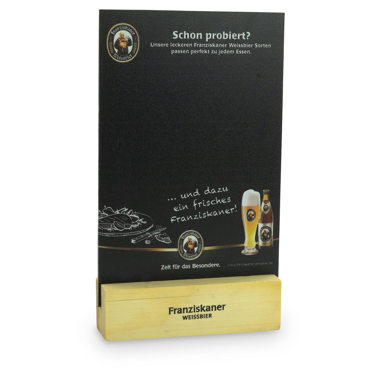 1x Franziskaner Bier Tischaufsteller klein Kreidetafel