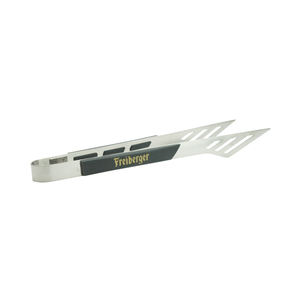 1x Freiberger Bier Grillzange Metall schwarzer Griff