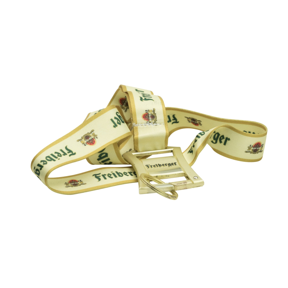1x Freiberger Bier Schlüsselband gelb mit Gold Karabiner – Ansicht 3