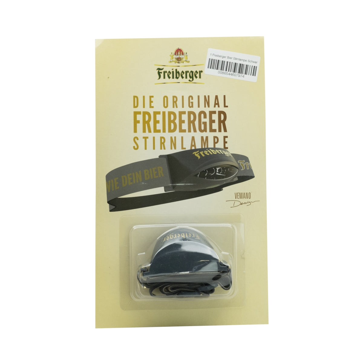 1x Freiberger Bier Stirnlampe Schwarz Vemano