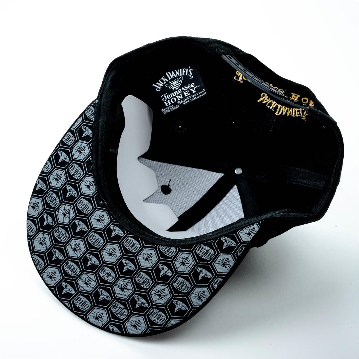 1x Jack Daniels Whiskey Cap Snapback "Honey" Schwarz – Ansicht 3