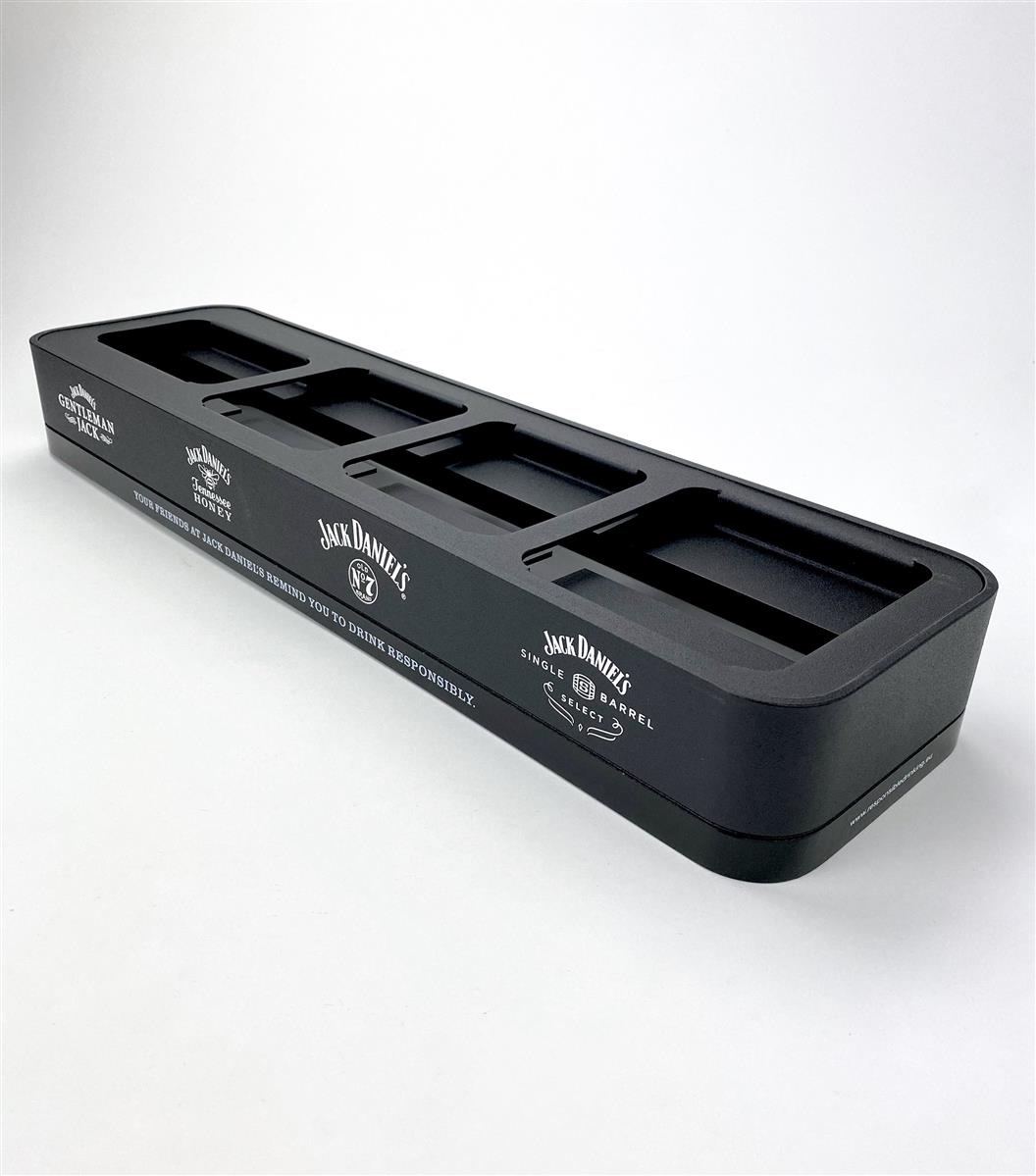 1x Jack Daniels Whiskey Glorifier Metall 4 Flaschen schwarz – Ansicht 2