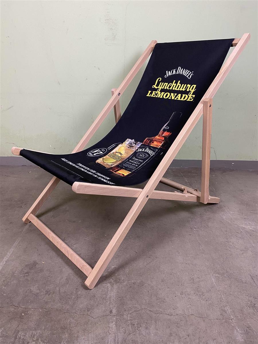 1x Jack Daniels Whiskey Liegestuhl Lynchburg Lemonade schwarz – Ansicht 2