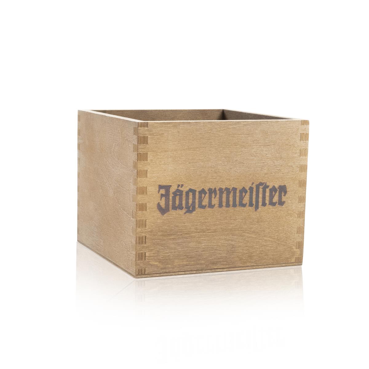 1x Jägermeister Likör Holzbox mit Kreidetafel – Ansicht 2