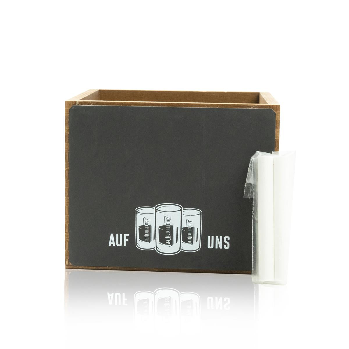 1x Jägermeister Likör Holzbox mit Kreidetafel – Ansicht 3