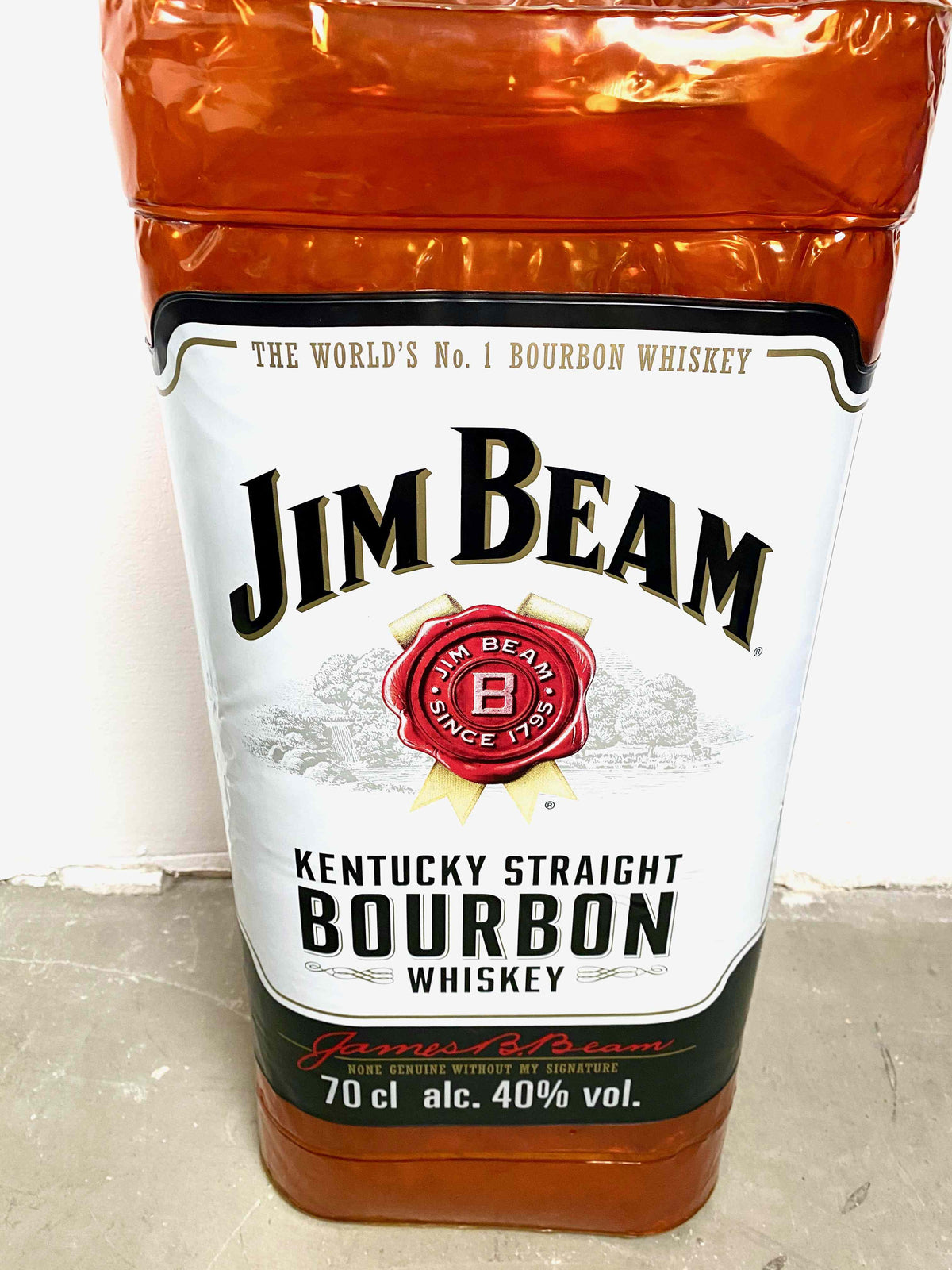 1x Jim Beam Whiskey Aufblasbare Flasche 1m – Ansicht 2