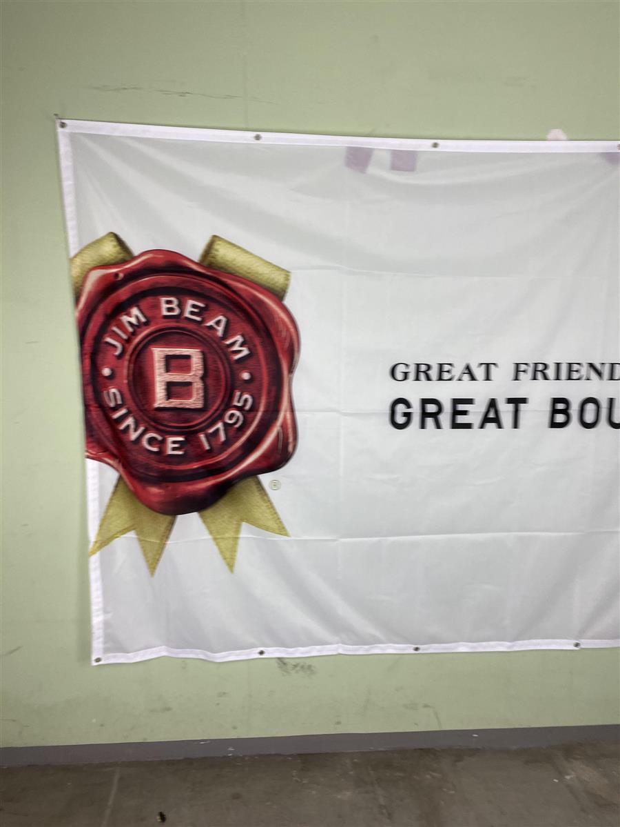1x Jim Beam Whiskey Banner Flasche weißer Hintergrund 340 x 165 – Ansicht 2