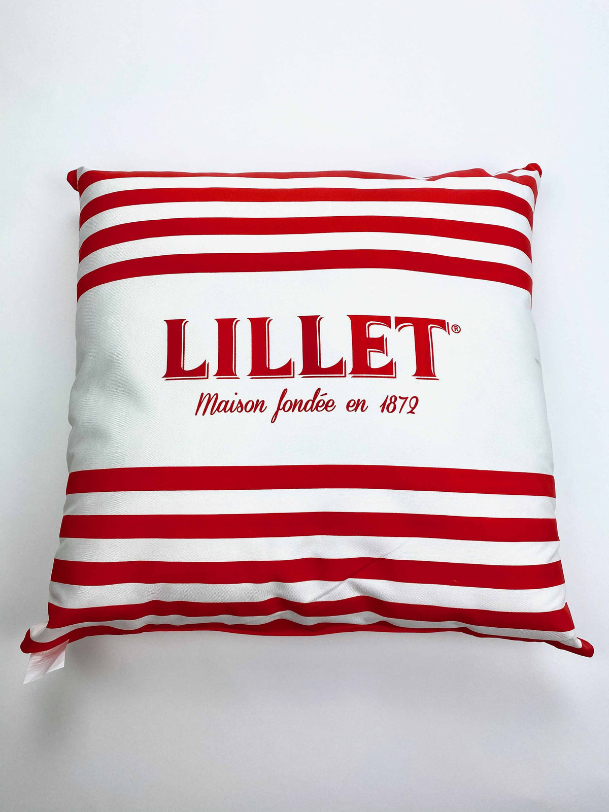 1x Lillet Likör Kissen Klein ca. 30x30x10cm Rot/Weiß