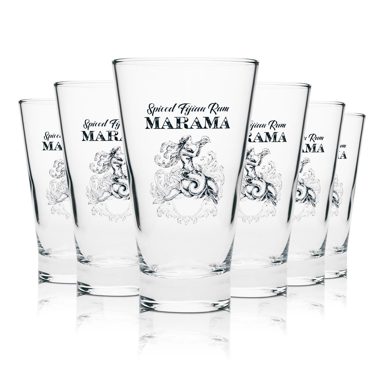 6x Marama Rum Glas Longdrink neu
