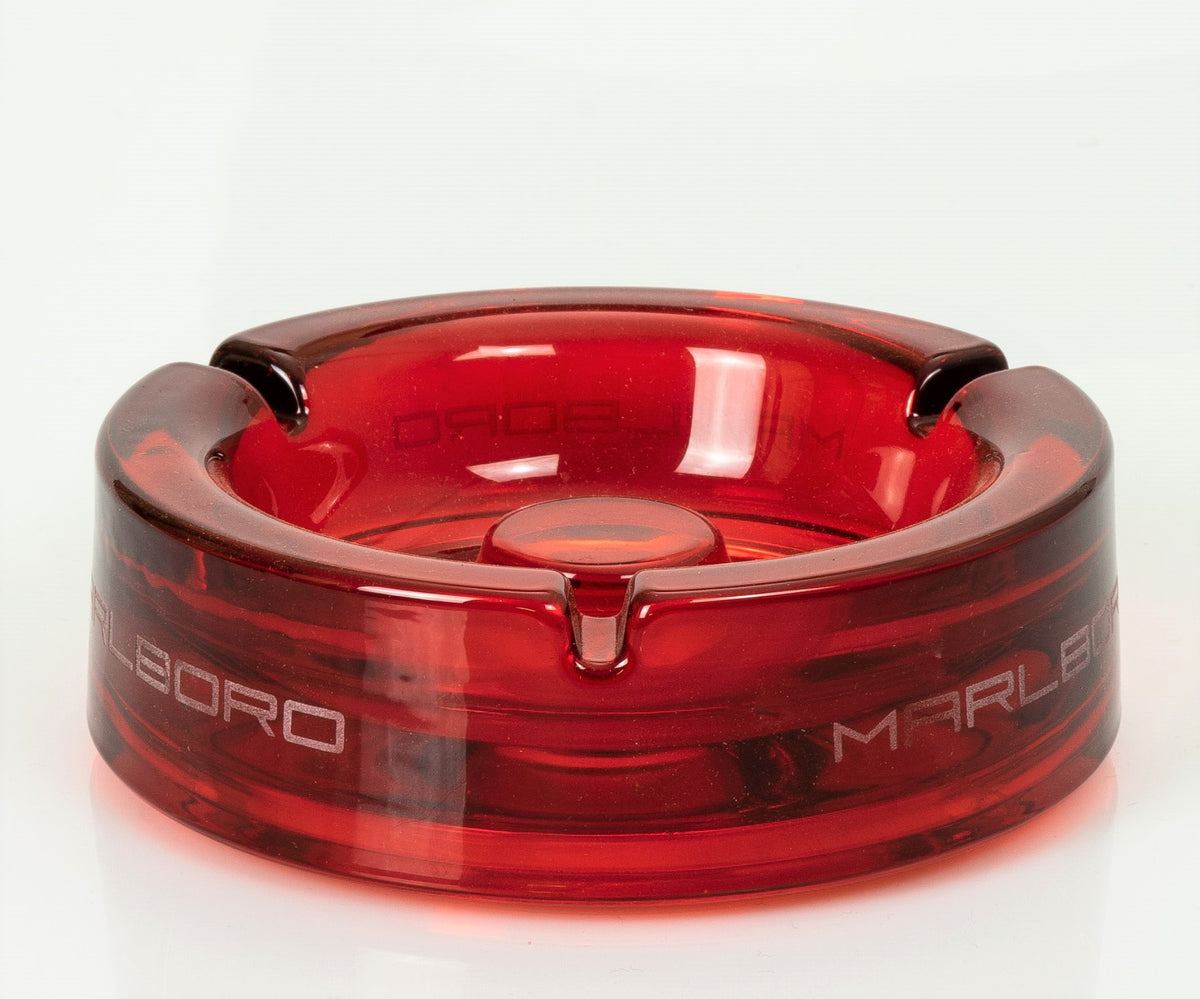 1x Marlboro Zigaretten Aschenbecher rot Glas – Ansicht 4