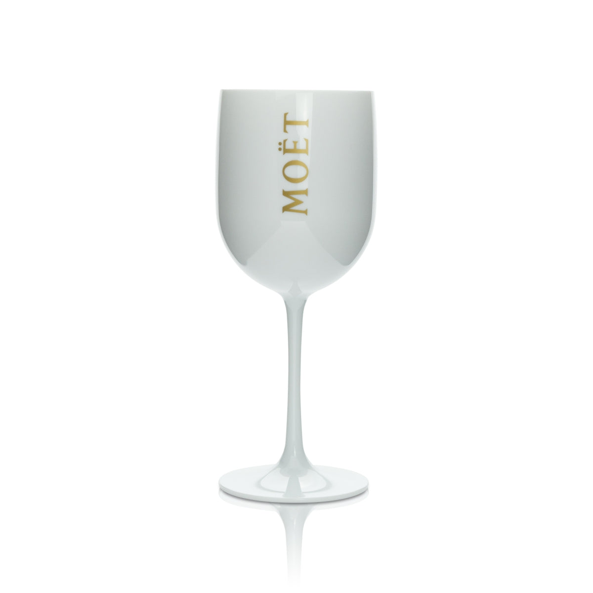 1x Moet Chandon Champagner Glas Kunststoff Goldene Shrift – Ansicht 2