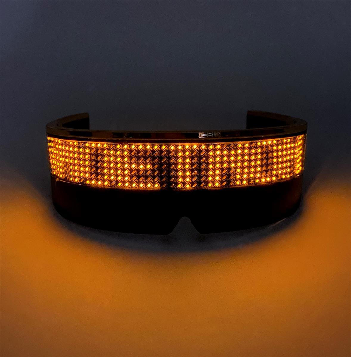 1x Moet Chandon Champagner LED Brille Sonnenbrille mit Goldrand – Ansicht 3
