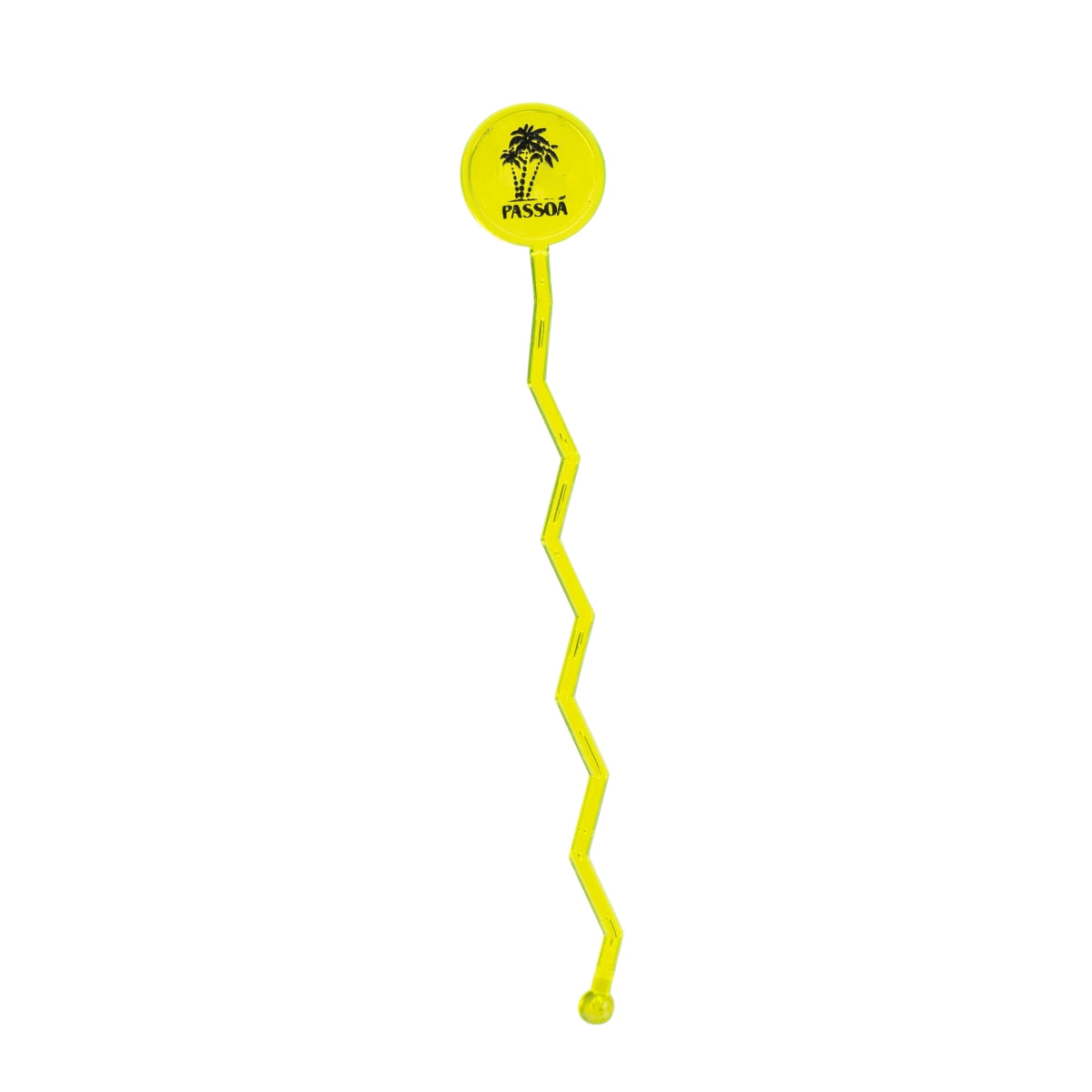 1x Passoa Likör Stirrer Zackiger gelber Neon mit Logo
