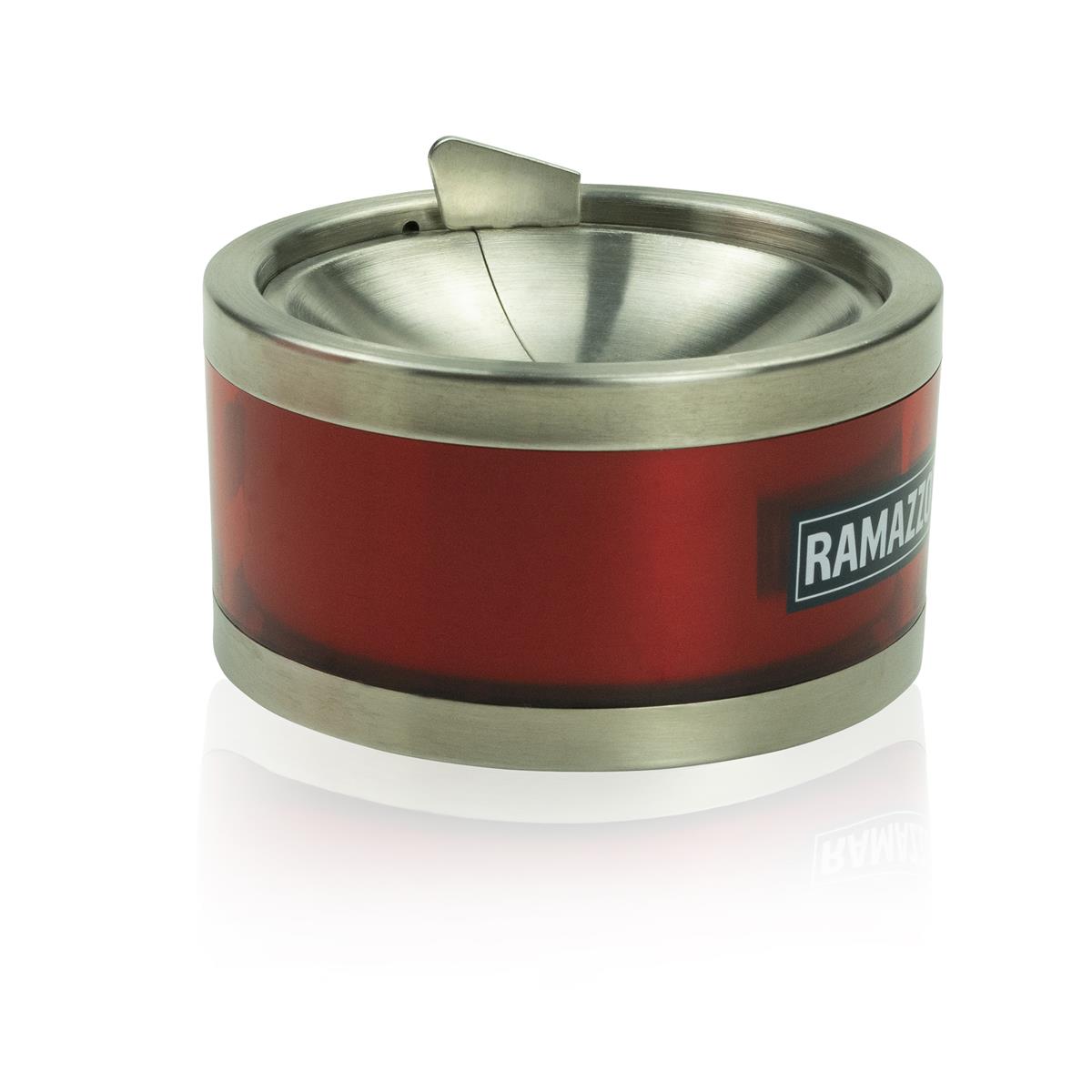 1x Ramazzotti Likör Aschenbecher rot mit Metall Deckel – Ansicht 2